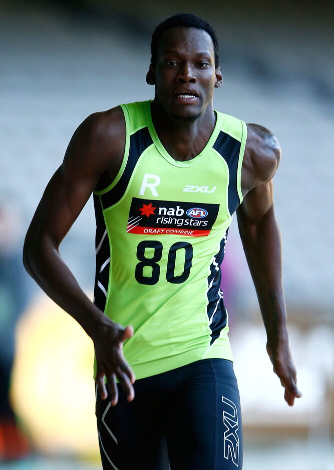 AFL 2016 Media - Draft Combine Day 3 Tony Olango at last year's Draft Combine - AFL,Draft,West Coast Eagles,Geelong Cats