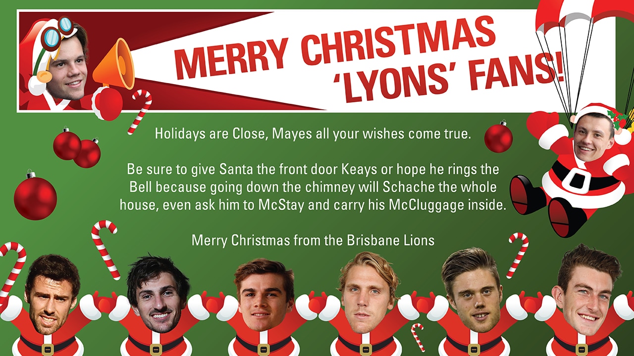 Brisbane Lions Christmas Cards