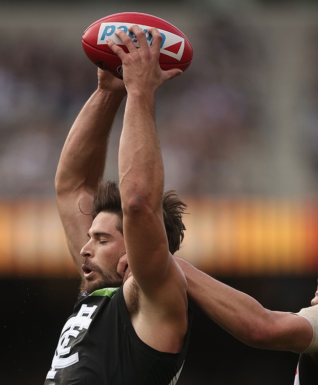 Levi Casboult of the Blues reacts after missing goal in the last quarter  during the Round 12 AFL match between the Carlton Blues and the GWS Giants  at Etihad Stadium in Melbourne, Sunday, June 11, 2017. (AAP Image/Julian  Smith Stock Photo - Alamy