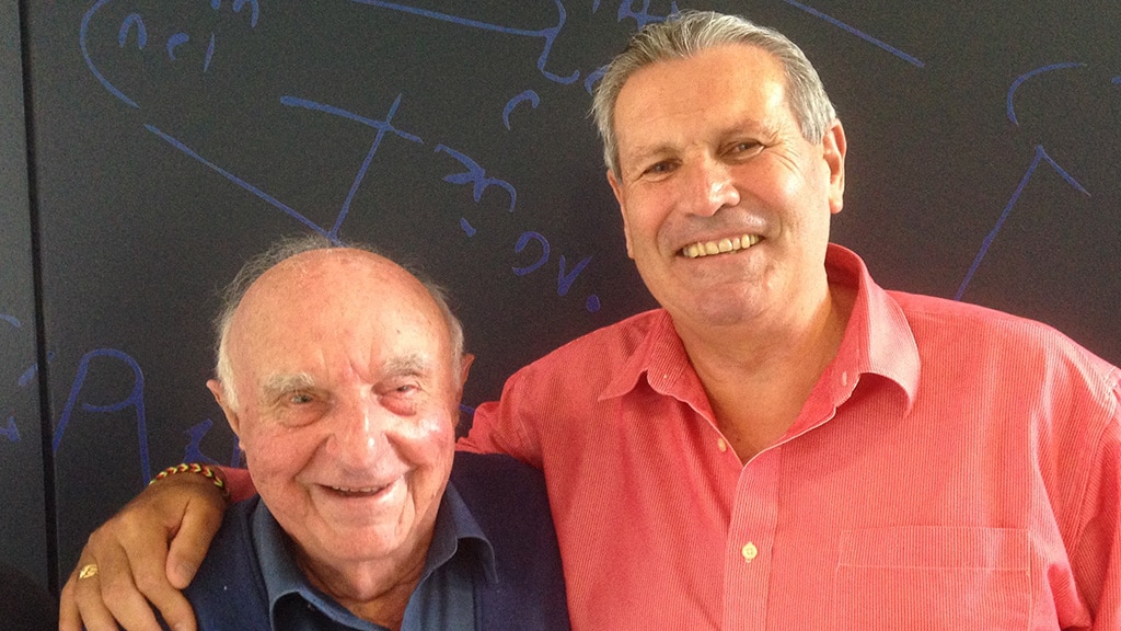 Ken Kleiman with former Carlton player Kevin Heath. - Carlton,Carlton Blues,AFL,Ikon Park