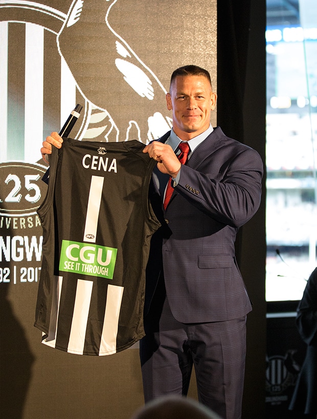 John Cena - Check out the photos from the WrestleMania 30 Press Conference  here: http://wwe.me/vkWwL | Facebook
