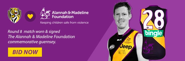 Tigers to wear Alannah & Madeline Foundation guernsey