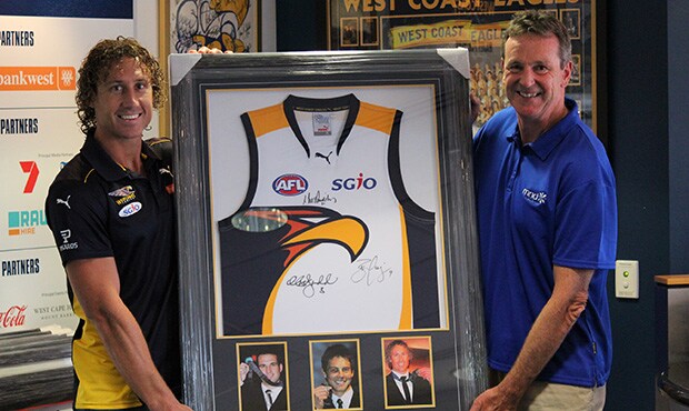 Sold at Auction: A Framed 2014 West Coast Eagles Guernsey