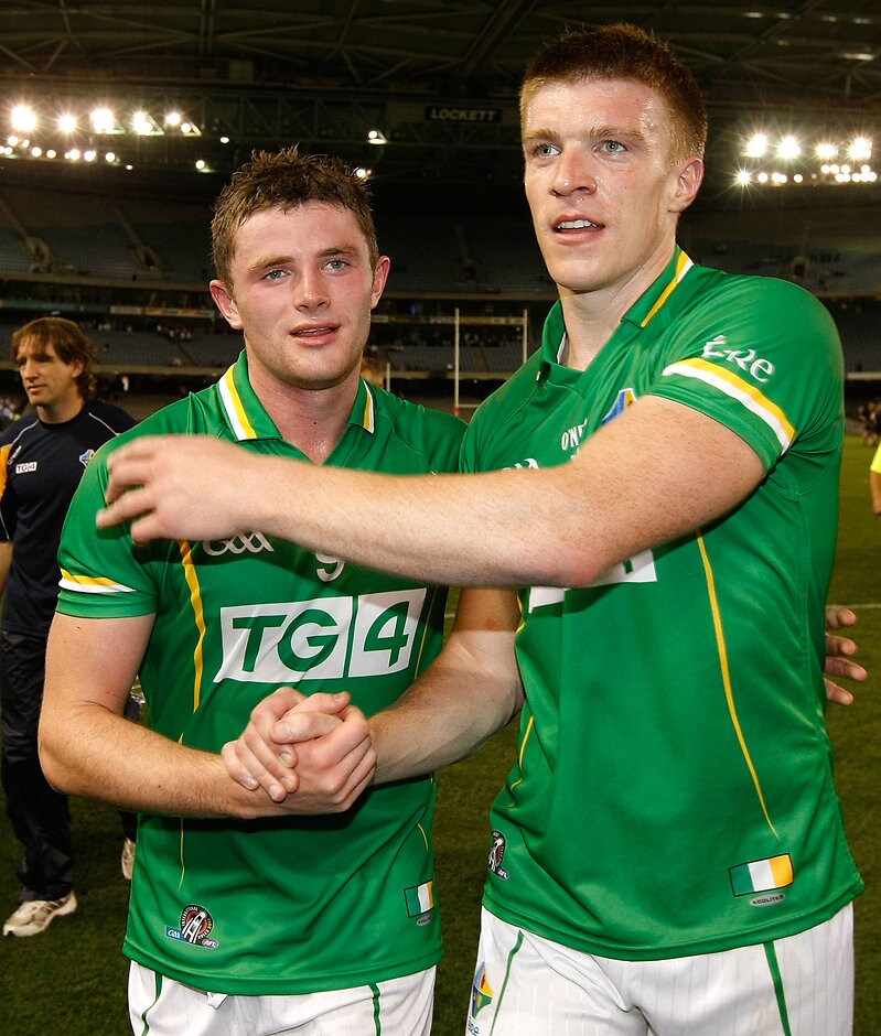 2011 International Rules Series - First Test Pearce Hanley and Tommy Walsh playing for Ireland in the 2011 International Rules series - AFL