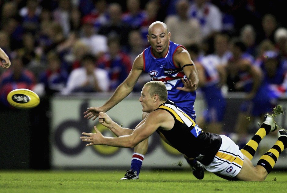 AFL 2006 Rd 1 - Western Bulldogs v Richmond Johnson was a two-time pre-league player with Adelaide (1997, 1998) by he was going to Punt Road before the 2003 season - Bulldogs and the West