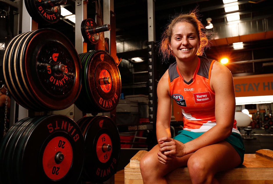 AFLW 2017 Portraits - GWS Giants Ellie Brush has decided to dedicate herself to football ahead of soccer - AFLW,Ellie Brush,GWS Giants,Richmond Tigers,Melbourne Demons