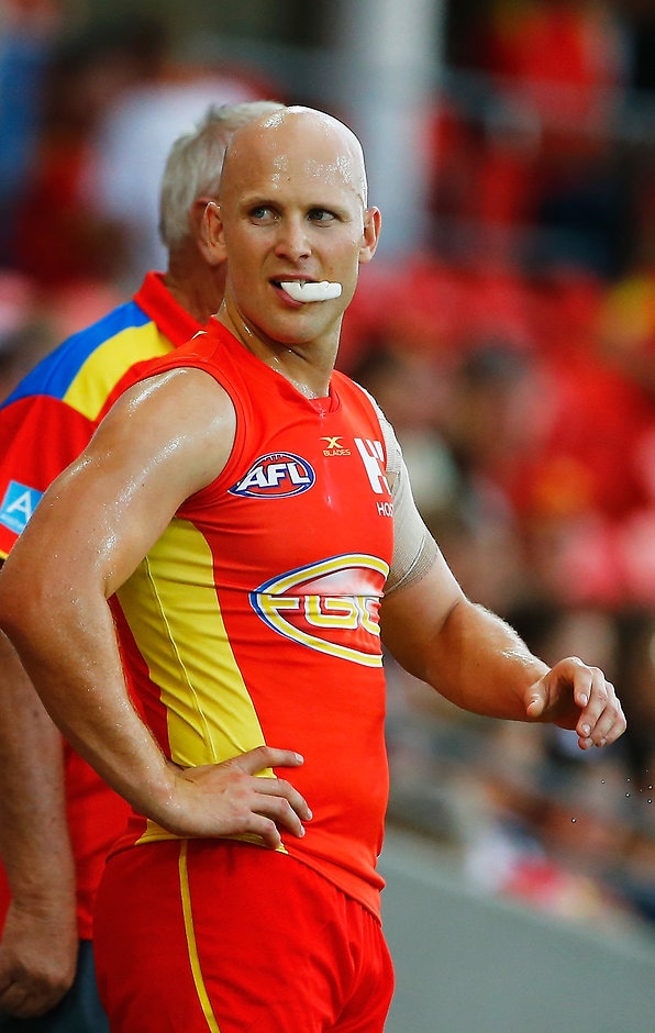 AFL 2017 JLT Community Series - Gold Coast Suns v Western Bulldogs GOLD COAST, AUSTRALIA - MARCH 09: Gary Ablett of the Suns during the JLTR Community Series AFL match between the Gold Coast Suns and the Western Bulldogs at Metricon Stadium on March 9, 2017 in Gold Coast, Australia. (Photo by Jason O'Brien/AFL Media/Getty Images)
