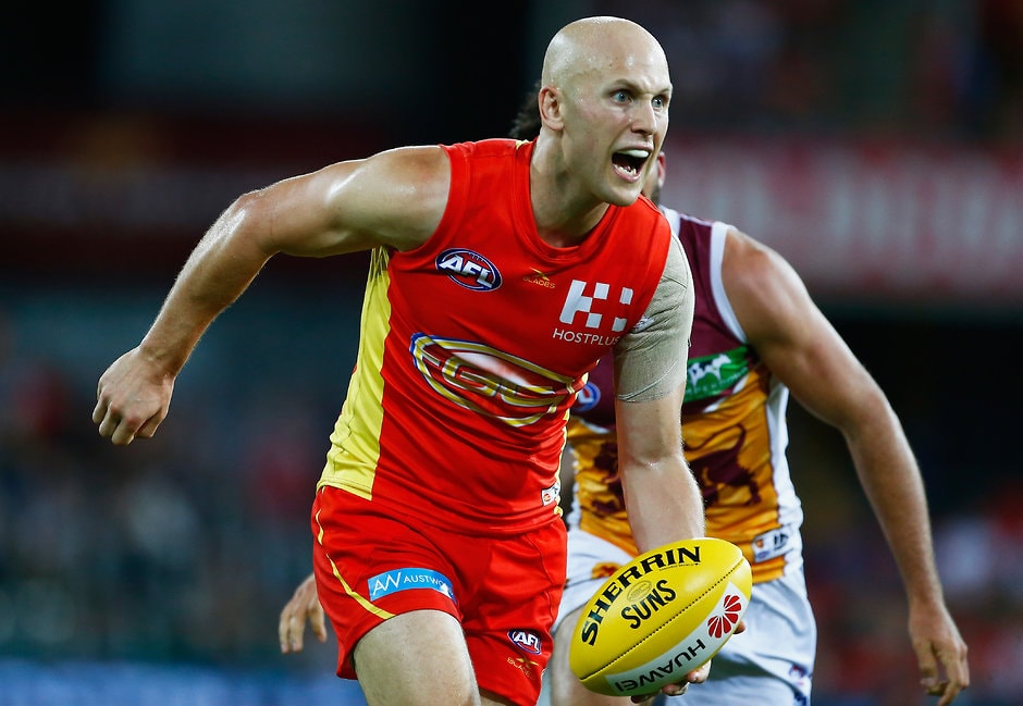 AFL 2017 Round 01 - Gold Coast v Brisbane GOLD COAST, AUSTRALIA - MARCH 25: Gary Ablett of the Suns in action during the round one AFL match between the Gold Coast Suns and the Brisbane Lions at Metricon Stadium on March 25, 2017 in Gold Coast, Australia. (Photo by Jason O'Brien/Getty Images)