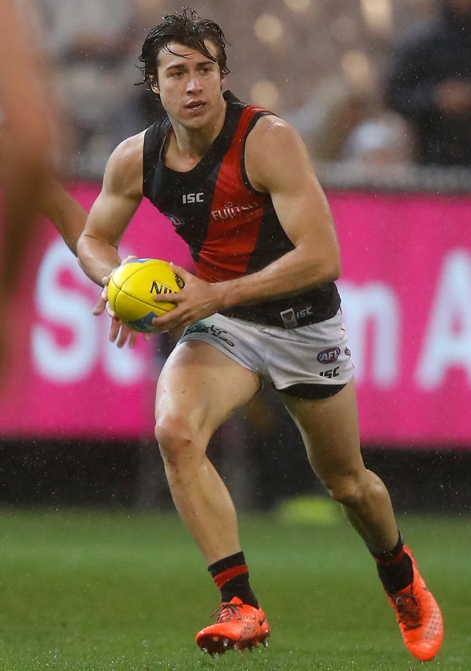AFL 2017 Round 03 - Carlton v Essendon MELBOURNE, AUSTRALIA - APRIL 09: Andrew McGrath of the Bombers in action during the 2017 AFL round 03 match between the Carlton Blues and the Essendon Bombers at the Melbourne Cricket Ground on April 09, 2017 in Melbourne, Australia. (Photo by Michael Willson/AFL Media)