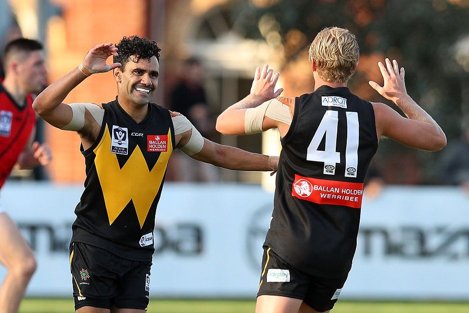 VFL 2017 Round 03 - Werribee v Essendon Lindsay Thomas, pictured earlier this year, made his return from suspension for Werribee on Saturday - AFL,Around the State Leagues