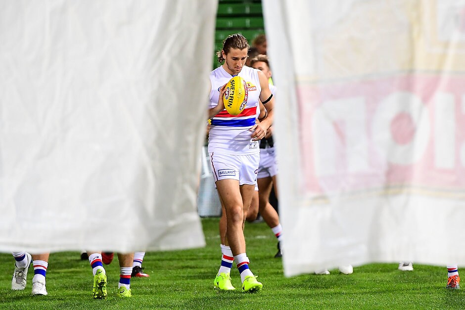 AFL 2017 Round 08 - West Coast v Western Bulldogs Aside from just prior to the first bounce, clubs will no longer be able to warm up as a team on the ground before a game. (Photo: AFL Media) - Western Bulldogs,AFL