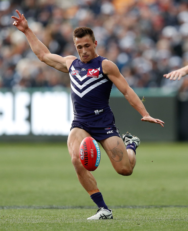 AFL 2017 Round 14 - Geelong v Fremantle Former Docker Josh Deluca - AFL,Fremantle Dockers,Draft,Joshua Deluca,Tag-Draft,Sydney Swans,Port Adelaide Power