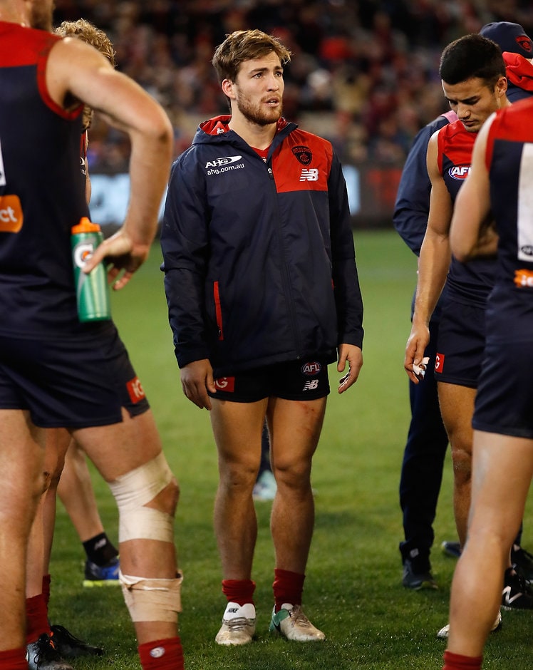 AFL 2017 Round 15 - Melbourne v Sydney MELBOURNE, AUSTRALIA - JUNE 30: Jack Viney of the Demons looks on during the 2017 AFL round 15 match between the Melbourne Demons and the Sydney Swans at the Melbourne Cricket Ground on June 30, 2017 in Melbourne, Australia. (Photo by Michael Willson/AFL Media)