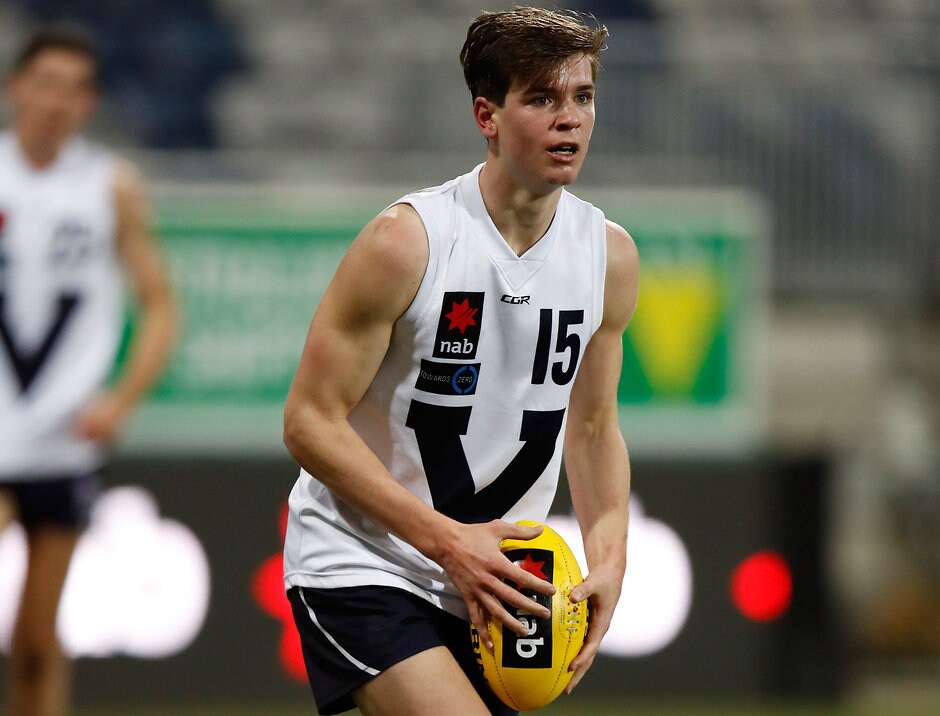 AFL 2017 U18 Championships - Vic C v SA GEELONG, AUSTRALIA - JULY 05: Paddy Dow of Vic Country in action during the 2017 AFL Under 18 Championships match between Vic Country and South Australia at Simonds Stadium on July 05, 2017 in Geelong, Australia. (Photo by Michael Willson/AFL Media)