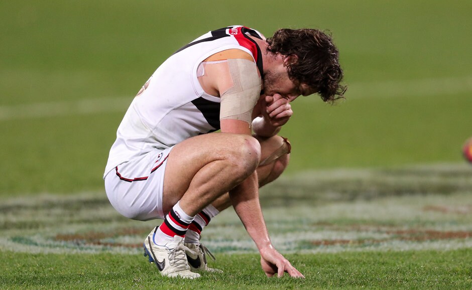 AFL 2017 Round 19 - Port Adelaide v St Kilda Dylan Roberton was lucky to escape with every part of his anatomy intact after a freak incident yesterday. - St Kilda,St Kilda Saints,Dylan Roberton