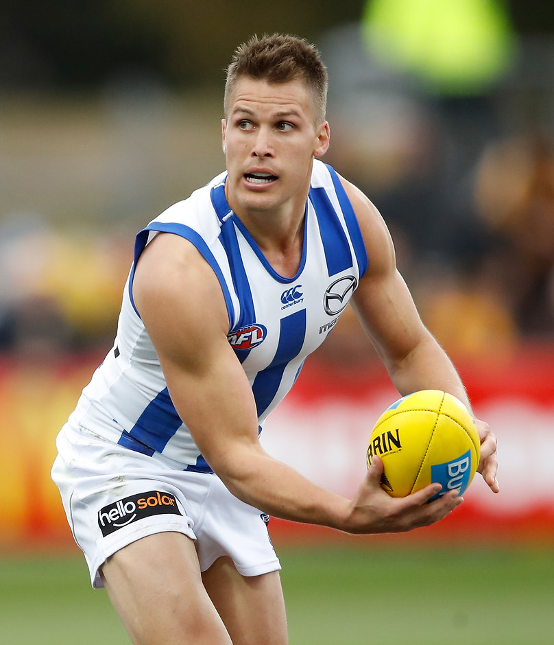 AFL 2017 Round 21 - Hawthorn v North Melbourne Andrew Swallow hopes to join his brother at Gold Coast - AFL,Contracts,Trade,Free Agency,North Melbourne Kangaroos,Gold Coast Suns,Andrew Swallow