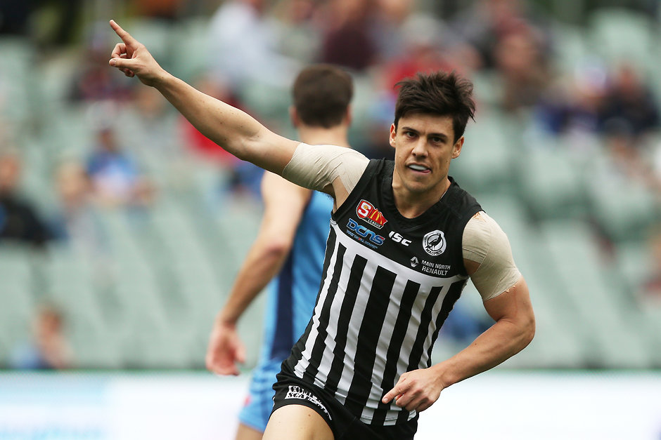 SANFL 2017 Qualifying Final - Port Adelaide v Sturt Angus Monfries (above) will bring 211 games of AFL experience to the Footscray Bulldogs in 2018. - Angus Monfries,Western Bulldogs