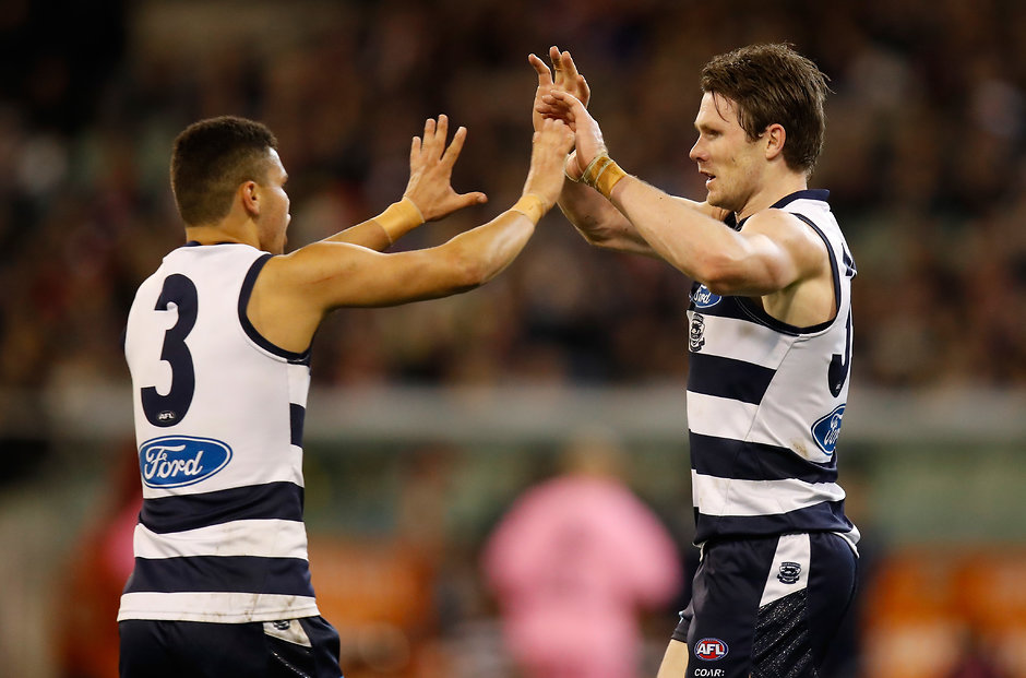 AFL 2017 Second Semi Final - Geelong v Sydney Knights says younger teammates such as Brandan Parfitt are learning plenty from the star trio - Geelong Cats