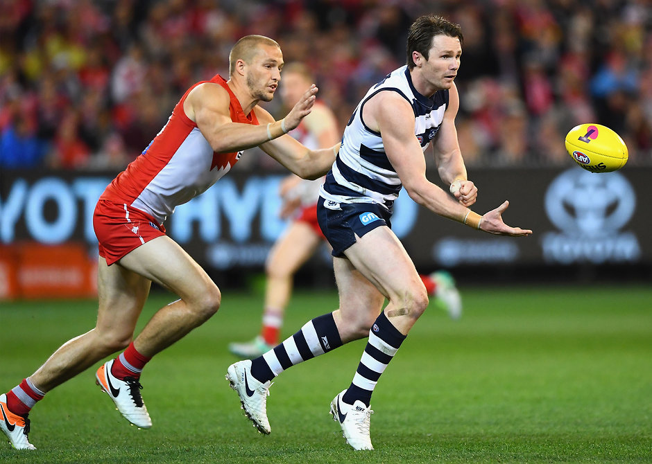AFL 2017 Second Semi Final - Geelong v Sydney Patrick Dangerfield is in the AFL's elite category - Geelong Cats,AFL