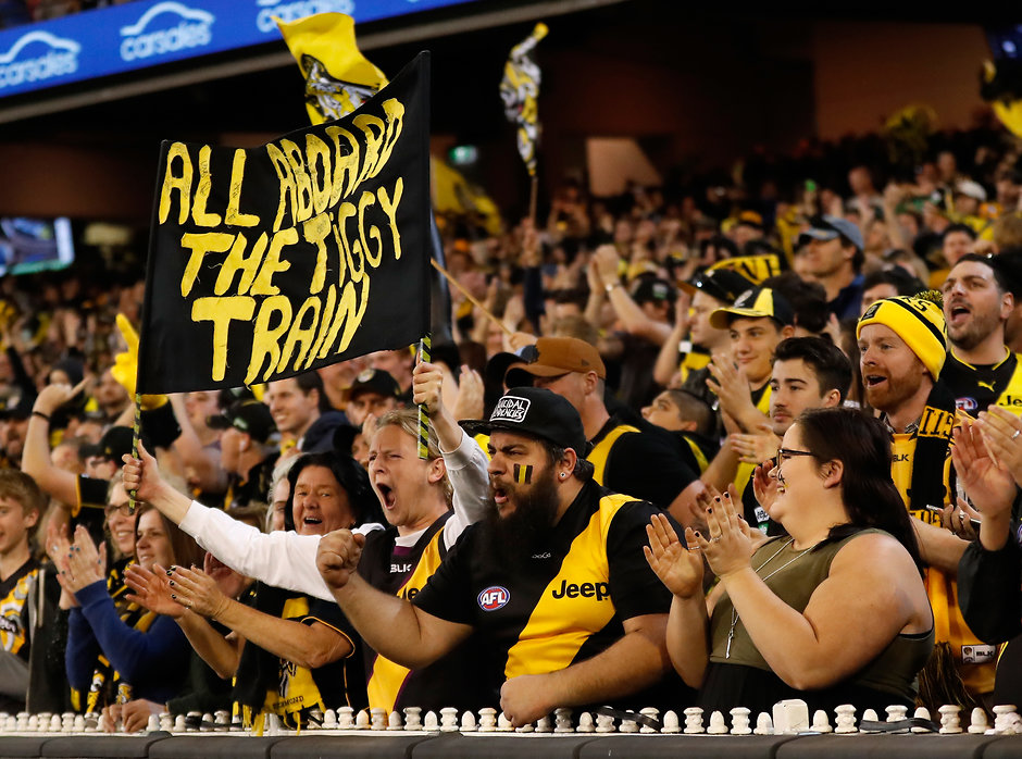 AFL 2017 Second Preliminary Final - Richmond v GWS Fans will be encouraged to sit in segregated fan zones for AFLX - AFL,AFLX