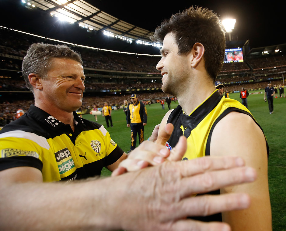 AFL 2017 Second Preliminary Final - Richmond v GWS Damien Hardwick has encouraged his players to open up to each other this year - AFL,Damien Hardwick,Richmond Tigers,Bachar Houli