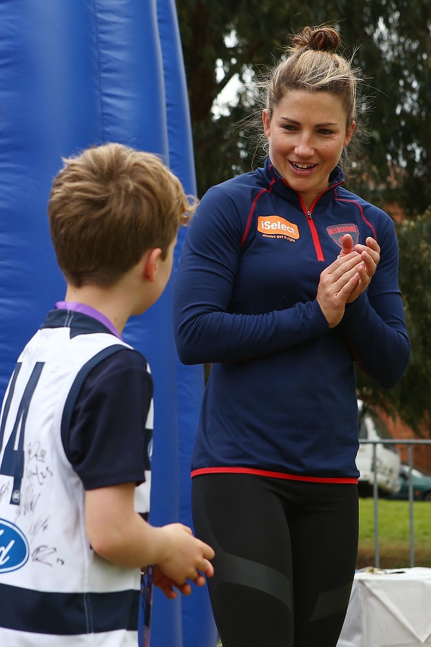 AFL 2017 Media - 2017 AFL Live Site Day 1 Geelong has interesting family ties for Mel Hickey - AFLW,Geelong Cats,Melbourne Demons