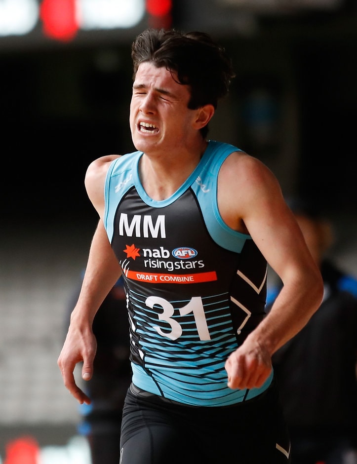 AFL 2017 Media - AFL Draft Combine Day 2 Andrew Brayshaw doing the Yo-Yo test - AFL,Draft,Draft Combine,column,Andrew Brayshaw,Aidan Bonar