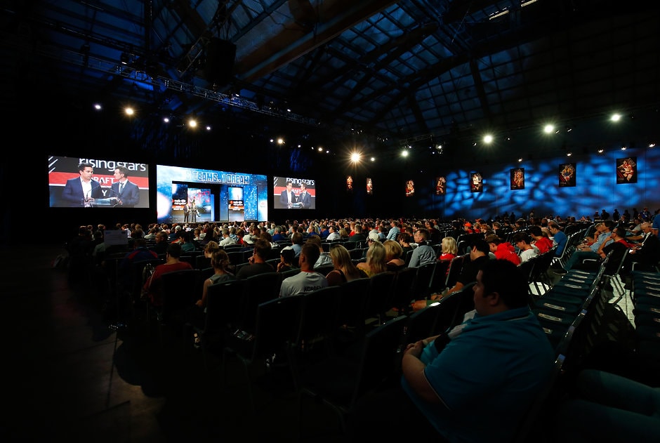 AFL 2017 Media - NAB AFL Draft SYDNEY, AUSTRALIA - NOVEMBER 24: A general view during the 2017 NAB AFL Draft at Sydney Showground on 24 November, 2017 in Sydney, Australia. (Photo by Adam Trafford/AFL Media) (Editors note: This image is free for editorial use only)