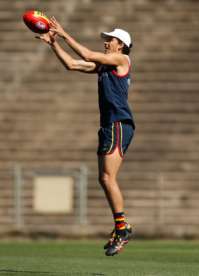 AFL 2017 Training - Adelaide Crows 061217 ADELAIDE, AUSTRALIA - DECEMBER 6: Matthew Signorello of the Crows in action during the Adelaide Crows training session at Football Park on December 6, 2017 in Adelaide, Australia. (Photo by Michael Willson/AFL Media)