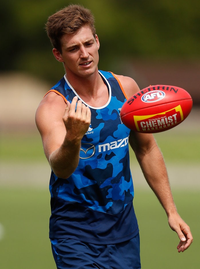 AFL 2018 Training - North Melbourne 150118 Shaun Atley looks well suited to AFLX - AFLX,North Melbourne Kangaroos,Shaun Atley,Shaun Higgins,Braydon Preuss,Luke McDonald,Luke Davies-Uniacke,Ben Brown