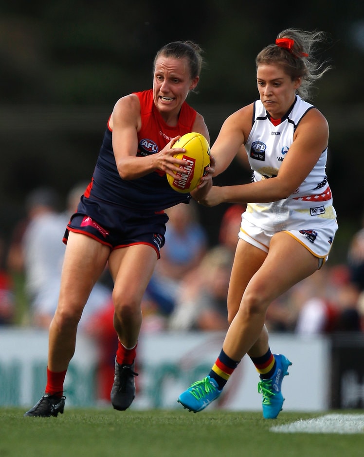 AFLW 2018 Rd 02 - Melbourne v Adelaide Melbourne's Karen Paxman was outstanding against Adelaide - AFLW