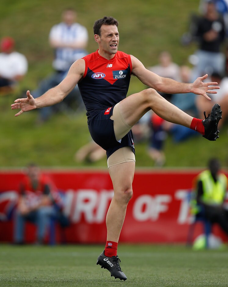 AFL 2018 JLT Community Series - North Melbourne v Melbourne Cameron Pedersen's six-season stint at Melbourne has ended - AFL,Melbourne Demons,Cameron Pedersen