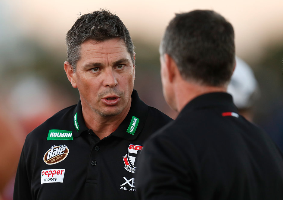 AFL 2018 JLT Community Series - Melbourne v St Kilda Adam Kingsley is one of the most highly regarded assistant coaches in the system - AFL