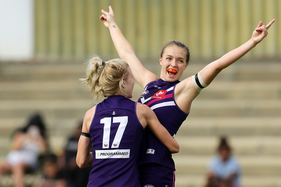 AFLW 2018 Rd 07 - Fremantle v Carlton The 2019 season will begin in the first weekend in February. - Fremantle,Fremantle Dockers
