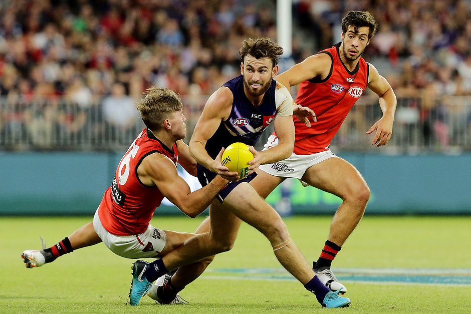 AFL 2018 Round 02 - Fremantle v Essendon Fremantle have only played Essendon once at Optus Stadium. - Fremantle,Fremantle Dockers,AFL,Essendon,Optus Stadium,Essendon Bombers