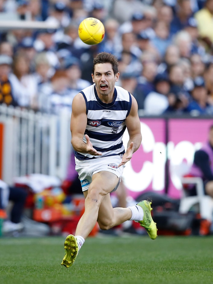 AFL 2018 Round 02 - Geelong v Hawthorn Daniel Menzel kicked four goals the last time the two sides met in round two this year - Geelong Cats