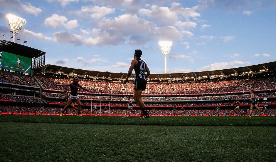 AFL 2018 Round 05 - Collingwood v Essendon The Collingwood-Essendon Anzac Day clash was the season's best-attended match - AFL