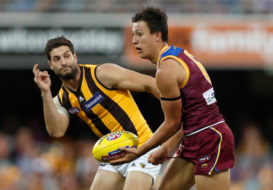 AFL 2018 Round 09 - Brisbane v Hawthorn Hugh McCluggage has impressed with his running power in Brisbane's midfield - AFL,Adelaide Crows,Brisbane Lions,Carlton Blues,Collingwood Magpies,Essendon Bombers,Fremantle Dockers,Geelong Cats,Gold Coast Suns,GWS Giants,Hawthorn Hawks,Melbourne Demons,North Melbourne Kangaroos,Port Adelaide Power,Richmond Tigers,St Kilda Saints,Sydney Swans,West Coast Eagles,Western Bulldogs