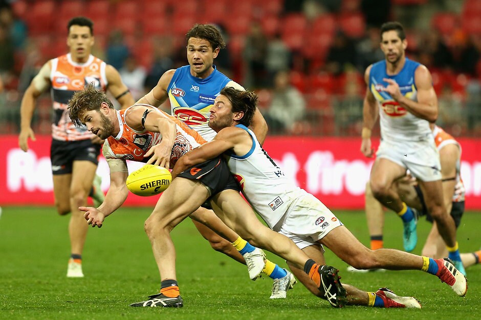 AFL 2018 Round 12 - GWS Giants v Gold Coast - Gold Coast Suns,Lachie Weller