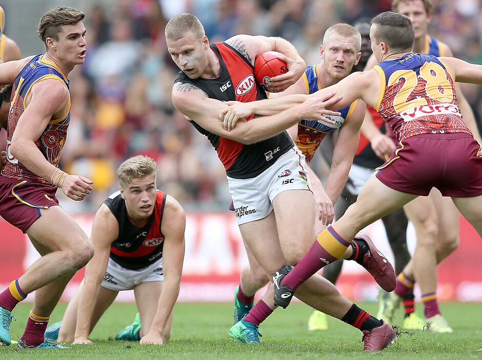AFL 2018 Round 12 - Brisbane v Essendon Good things happen for the Bombers when Jake Stringer starts in the middle - AFL,Adelaide Crows,Brisbane Lions,Carlton Blues,Collingwood Magpies,Essendon Bombers,Fremantle Dockers,Geelong Cats,Gold Coast Suns,GWS Giants,Hawthorn Hawks,Melbourne Demons,North Melbourne Kangaroos,Port Adelaide Power,Richmond Tigers,St Kilda Saints,Sydney Swans,West Coast Eagles,Western Bulldogs