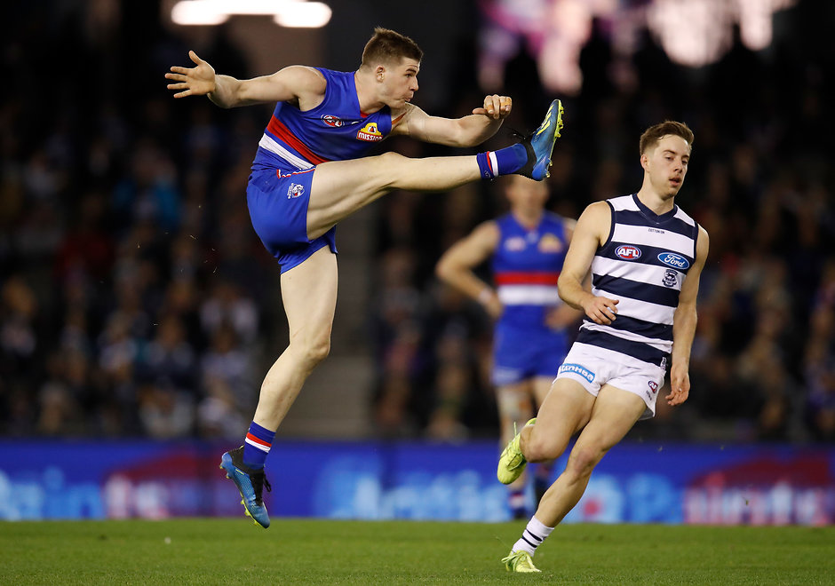 AFL 2018 Round 15 - Western Bulldogs v Geelong Taken at pick nine in the 2017 NAB AFL Rookie Draft from Footscray, Gowers had previously spent two years on Carlton’s rookie list. - Western Bulldogs