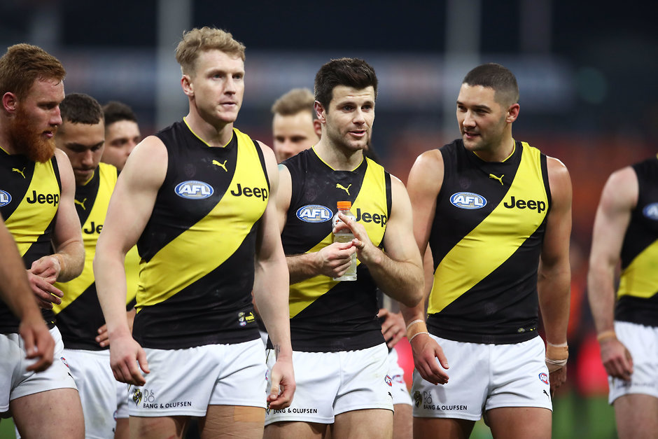 AFL 2018 Round 17 - GWS v Richmond The Tigers trudge off after GWS loss – an unfamiliar sight in recent times - AFL,Stats Files,Richmond Tigers,column