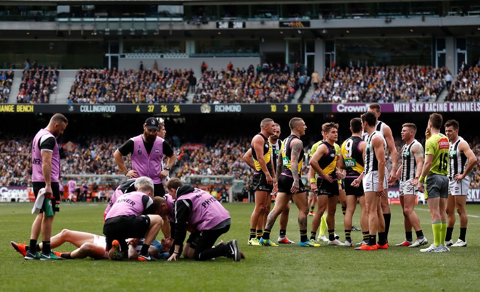AFL 2018 Round 19 - Richmond v Collingwood High-flying Collingwood defender Jeremy Howe was injured the last time the Magpies and Tigers met - AFL,Richmond Tigers,Collingwood Magpies