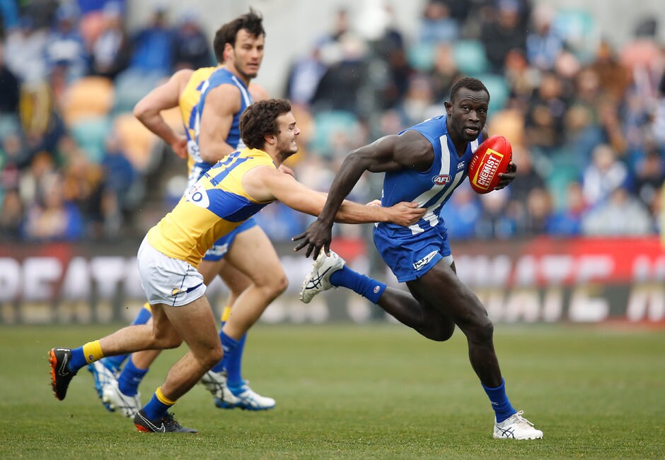 AFL 2018 Round 19 - North Melbourne v West Coast Majak Daw was a revelation in defence - AFL,North Melbourne Kangaroos,Majak Daw