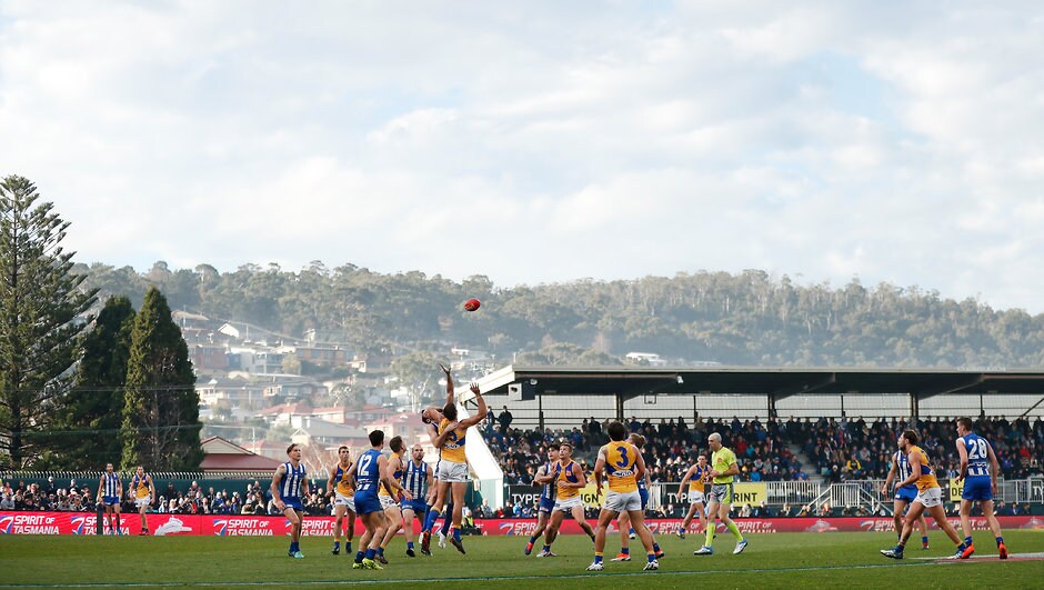 AFL 2018 Round 19 - North Melbourne v West Coast North Melbourne enjoys a good relationship with Hobart - AFL,North Melbourne Kangaroos,Blundstone Arena