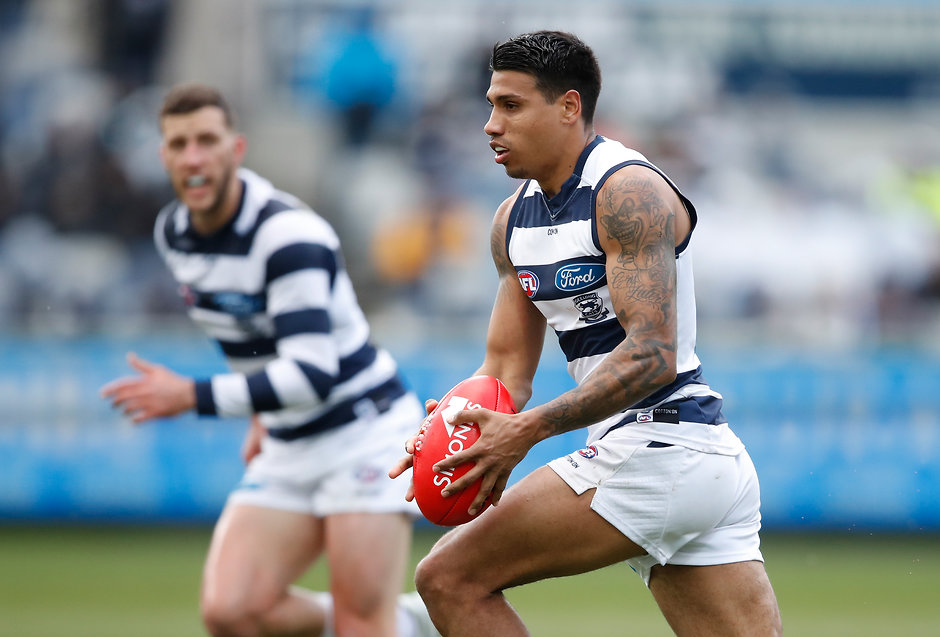 AFL 2018 Round 22 - Geelong v Fremantle Tim Kelly and Sam Menegola have been given an extra two weeks’ rest - AFL,Geelong Cats,Tim Kelly,Tom Stewart,Sam Menegola