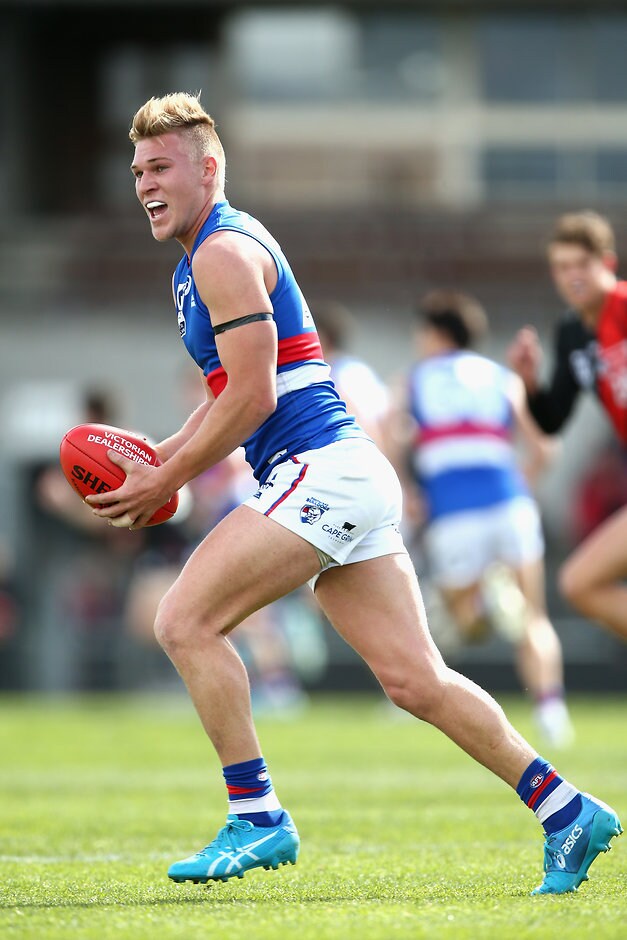VFL 2018 Round 20 - Essendon v Footscray Robbie McComb collected 19 disposals, five clearances and three tackles during Saturday's 54 point win over Werribee at VU Whitten Oval. - Western Bulldogs,VFL