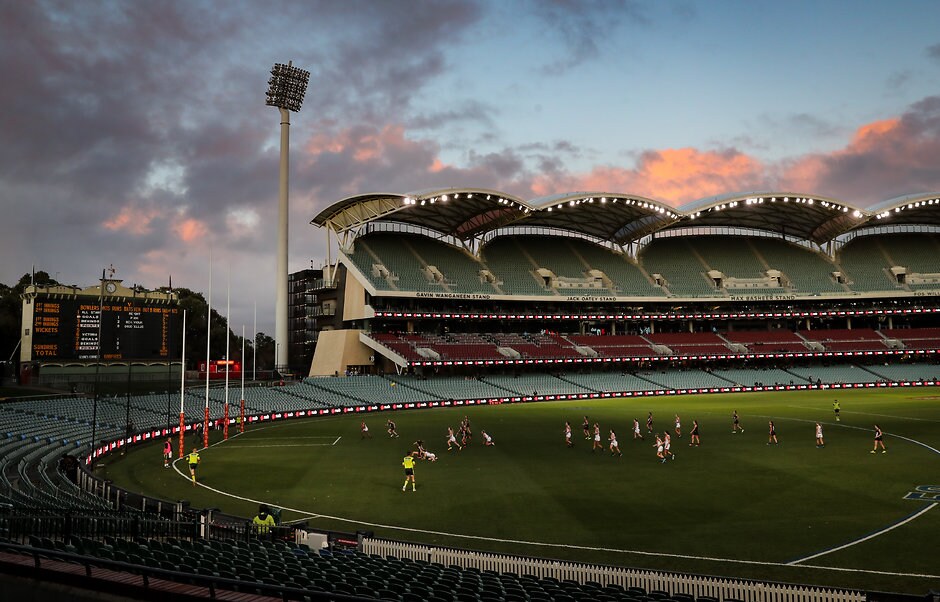 AFLW 2018 - U18 Exhibition Match ADELAIDE, AUSTRALIA - AUGUST 31: General view during the U18 AFLW Exhibition Match between the All Stars and Victoria at Adelaide Oval on August 31, 2018 in Adelaide, Australia. (Photo by AFL Media)