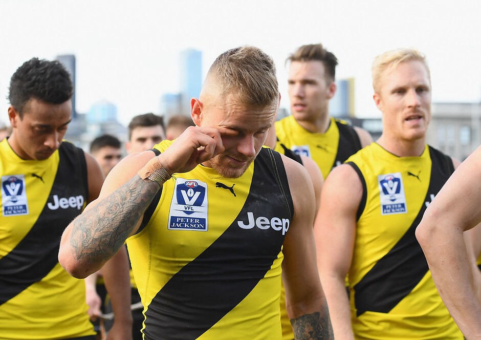 VFL 2018 Semi Final - Richmond v Essendon Brandon Ellis was good in the Tigers loss and could stake a claim for a senior recall - AFL,Around the State Leagues,Adelaide Crows,Brisbane Lions,Carlton Blues,Collingwood Magpies,Essendon Bombers,Fremantle Dockers,Geelong Cats,GWS Giants,Hawthorn Hawks,Melbourne Demons,North Melbourne Kangaroos,Port Adelaide Power,Sydney Swans,West Coast Eagles,Western Bulldogs,Gold Coast Suns,St Kilda Saints,Richmond Tigers,WAFL,SANFL,NEAFL,VFL