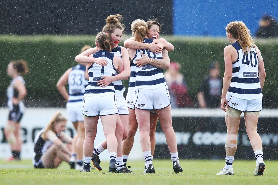 VFLW 2018 Preliminary Final - Collingwood v Geelong The Cats will play the Hawks in the 2018 VFLW Grand Final - Geelong Cats